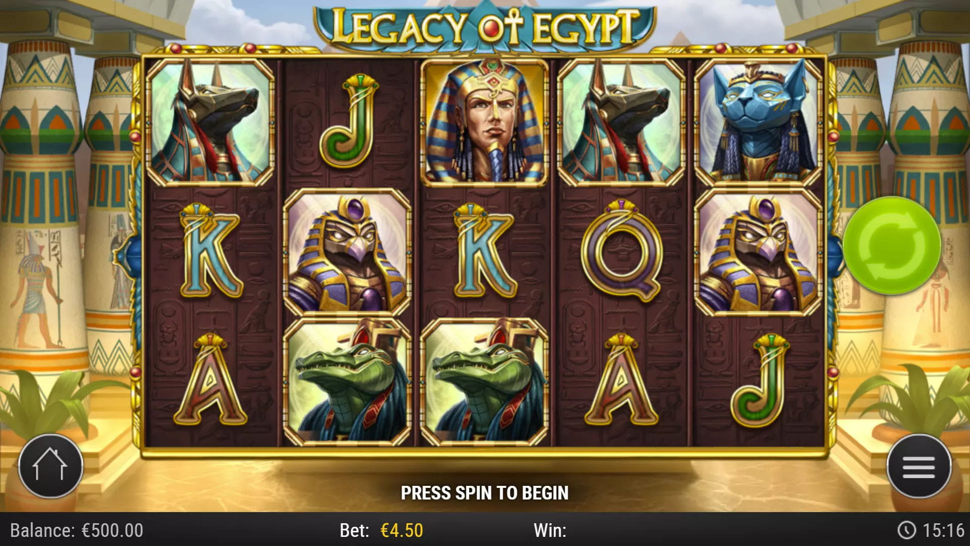 Legacy of Egypt de Play'n GO — auditoría Elena Marín